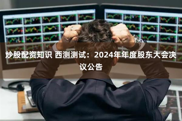 炒股配资知识 西测测试：2024年年度股东大会决议公告