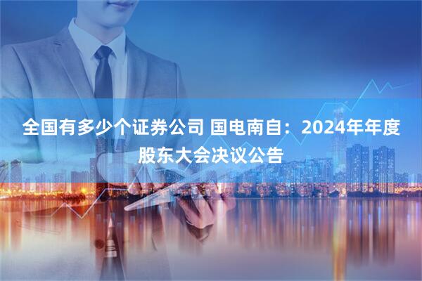 全国有多少个证券公司 国电南自：2024年年度股东大会决议公告